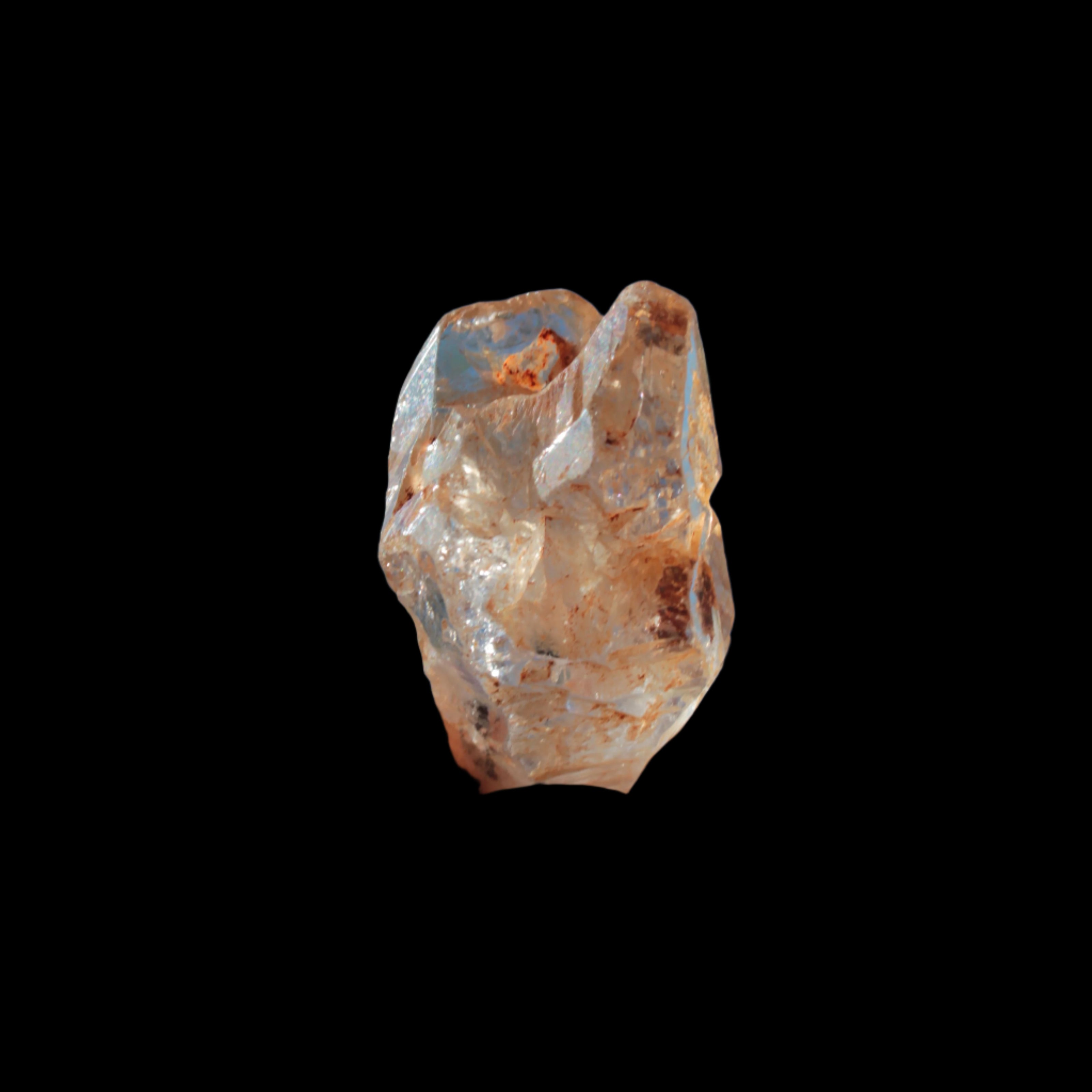 Fenster Diamond Quartz with petroleum fluorescence 30-35mm 10-12g in sunlight - Rocks and Things Store
