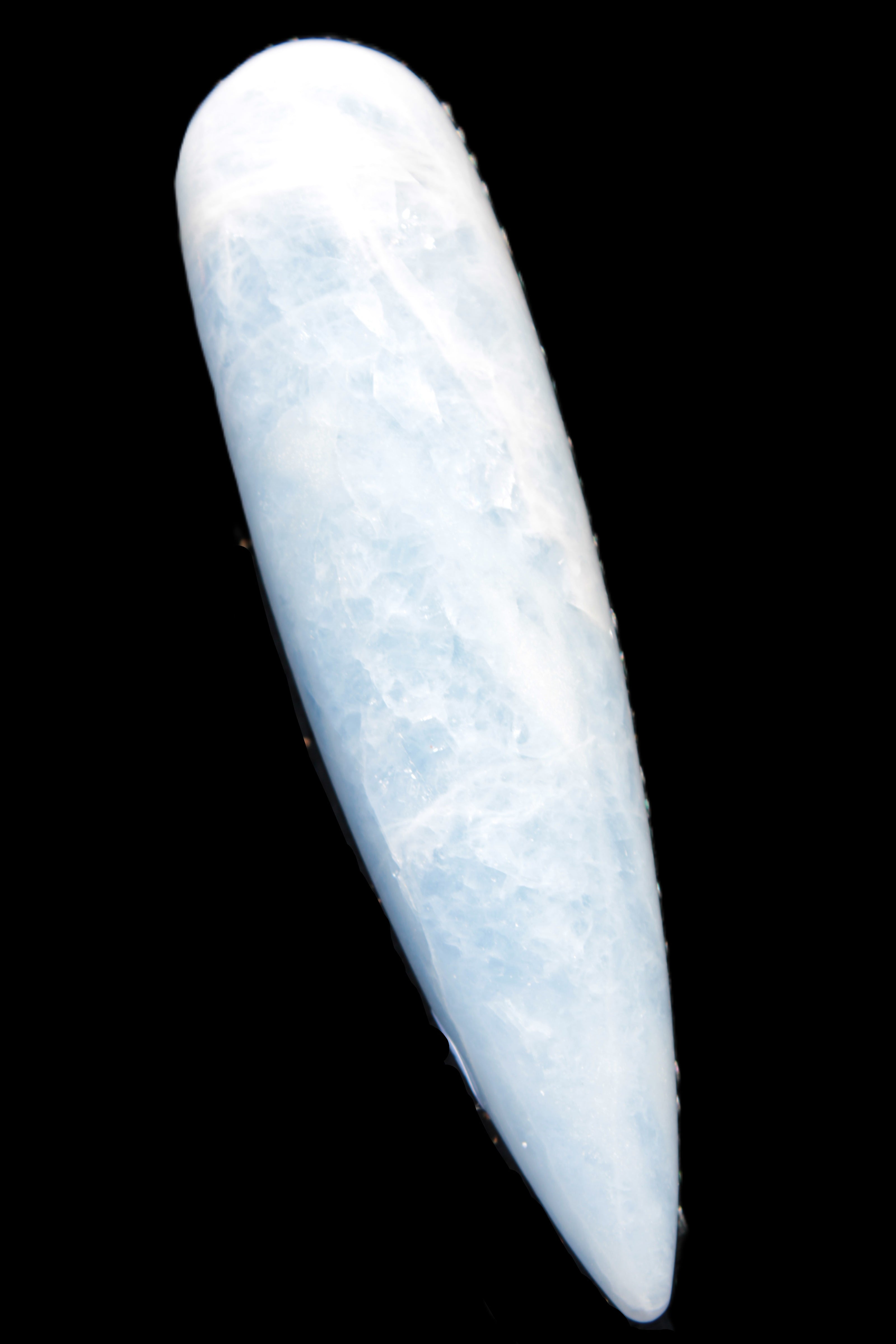 Celestite hand-carved massage wand, various sizes Rocks and Things Store