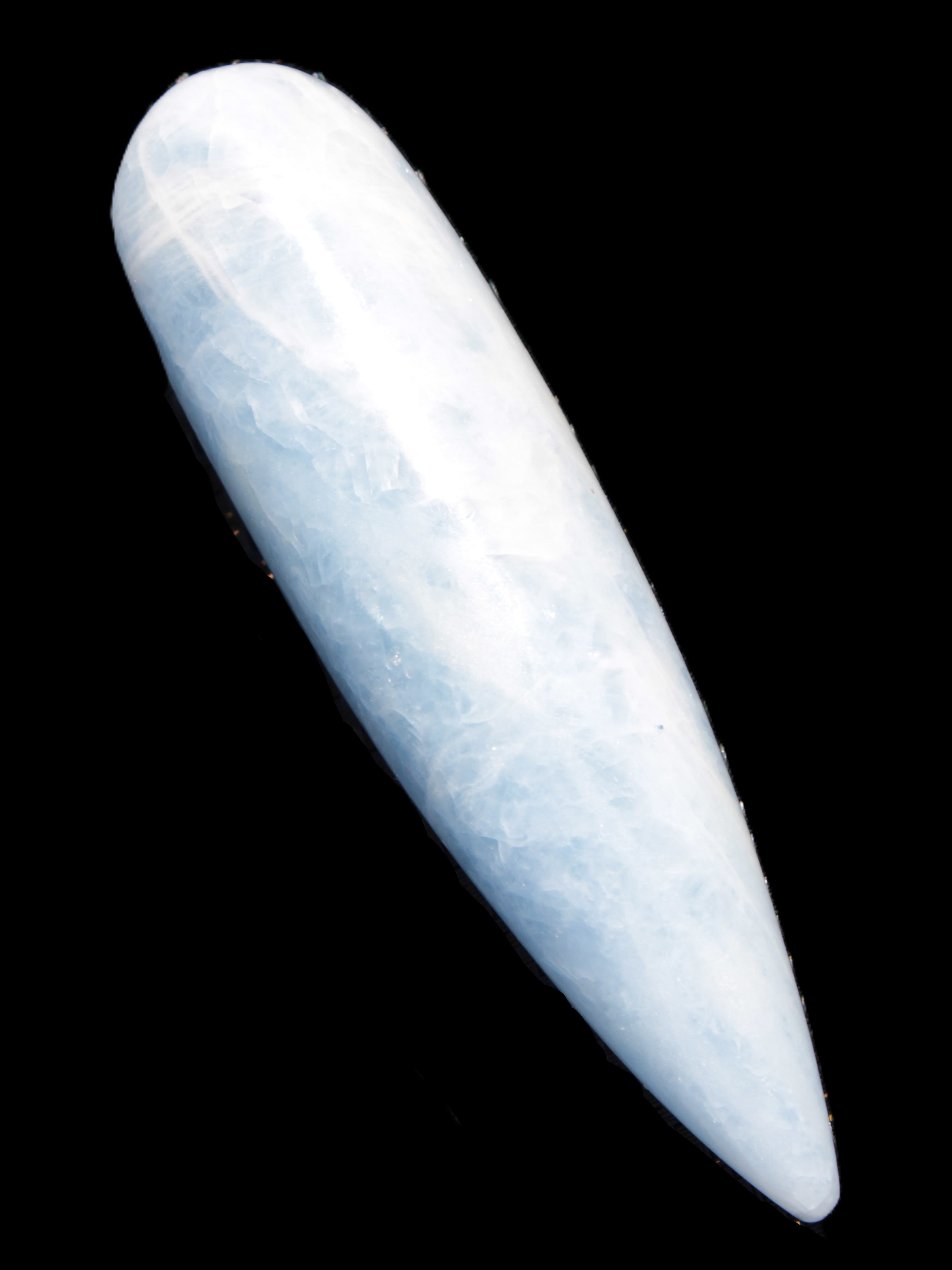 Celestite hand-carved massage wand, various sizes Rocks and Things Store