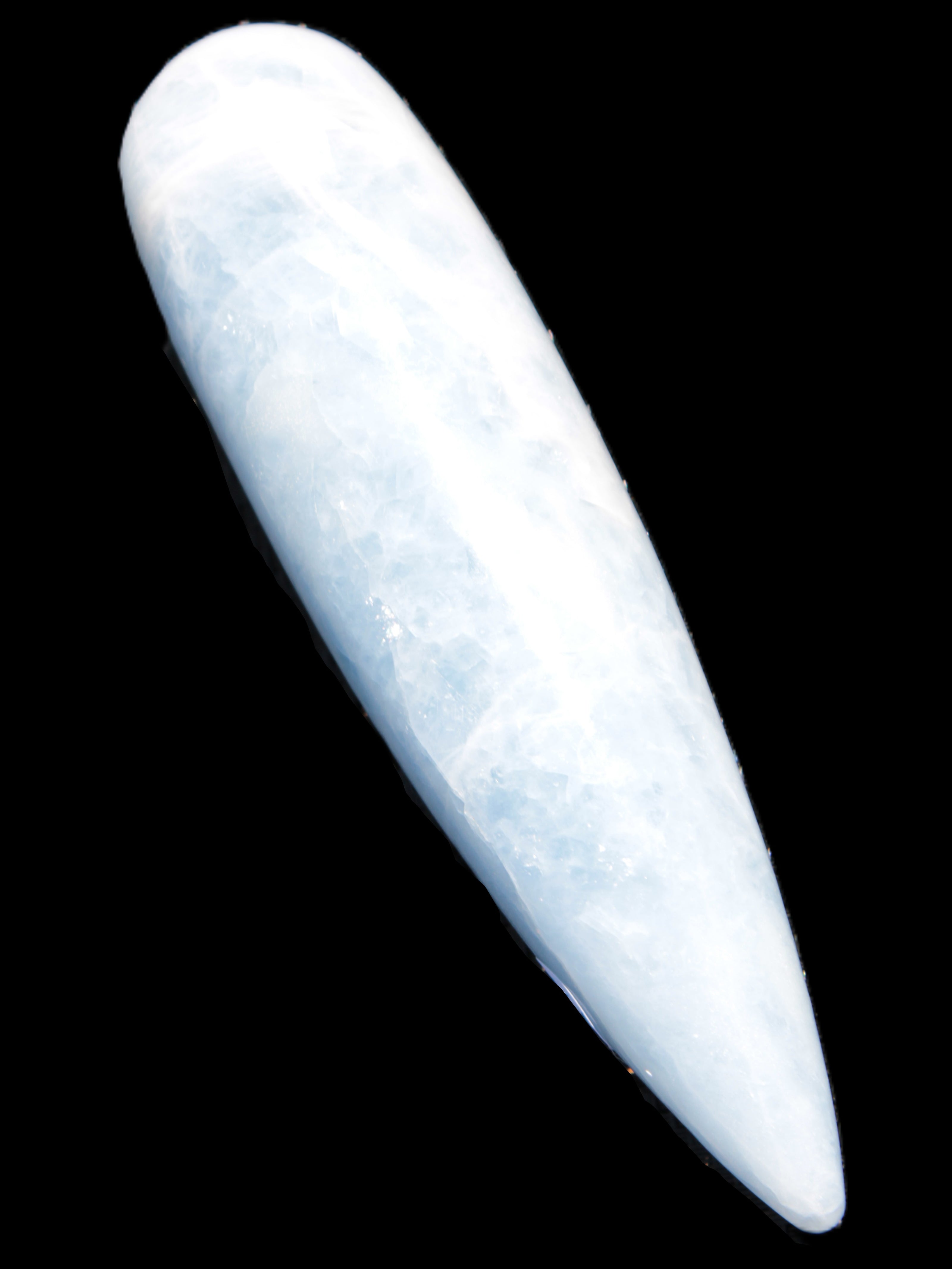 Celestite hand-carved massage wand, various sizes Rocks and Things Store