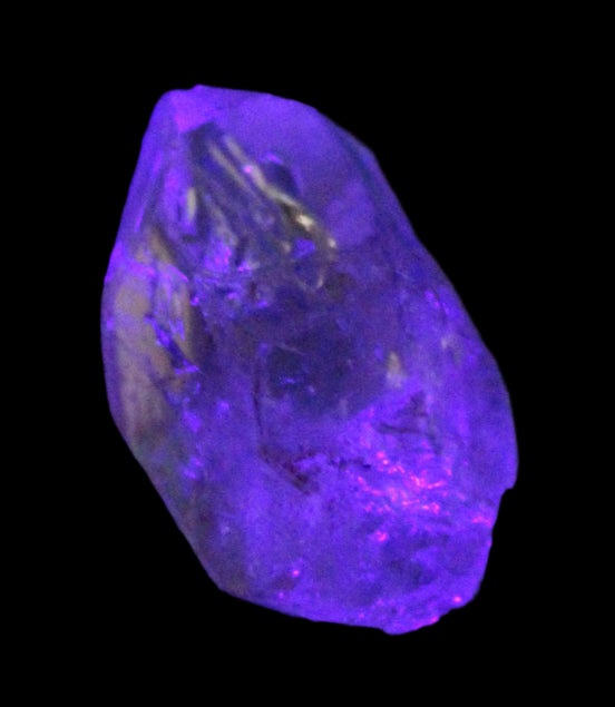 Fenster Diamond Quartz with petroleum fluorescence 25-30mm 8-12g in UV light - Rocks and Things Store
