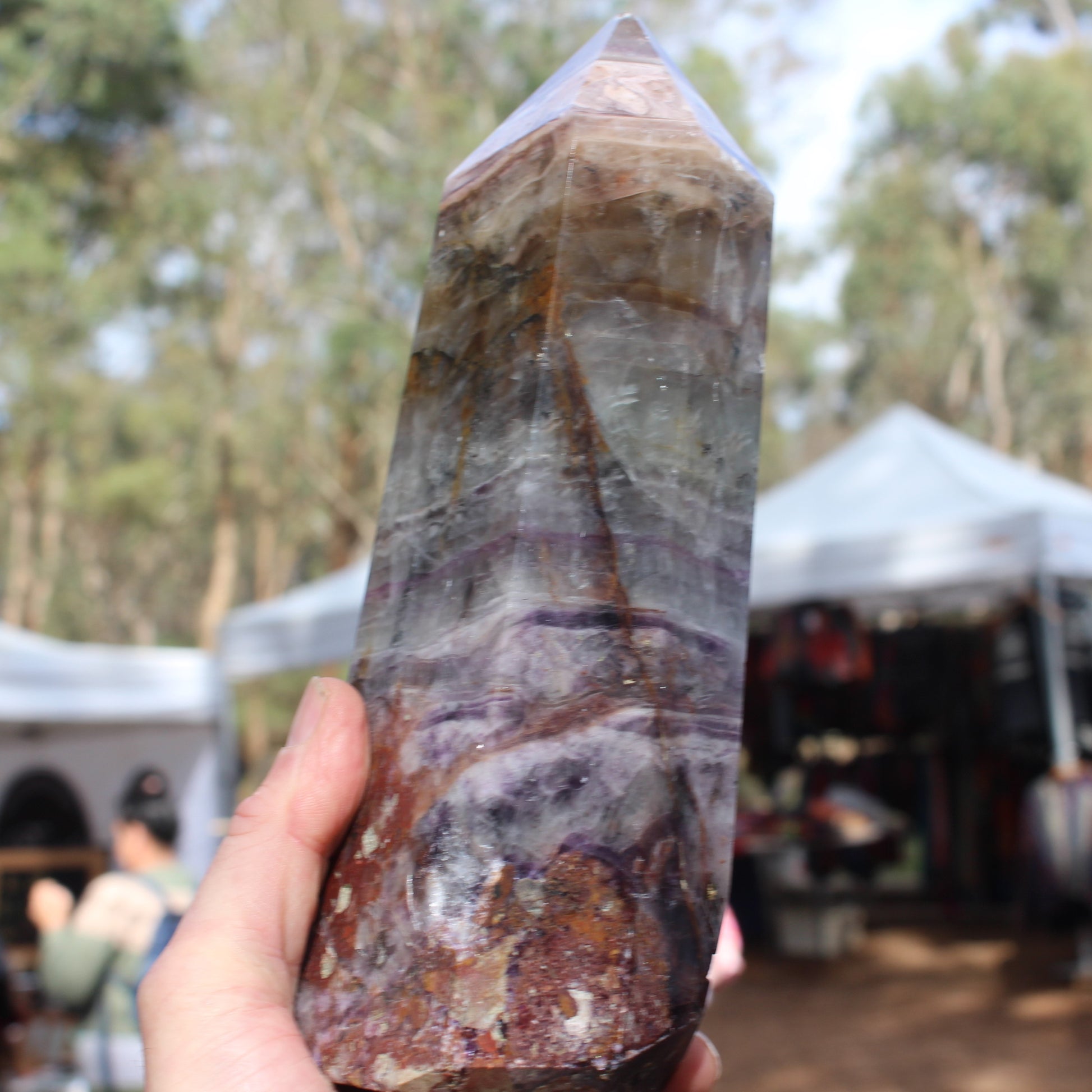 Fluorite obelisk 2450g Rocks and Things