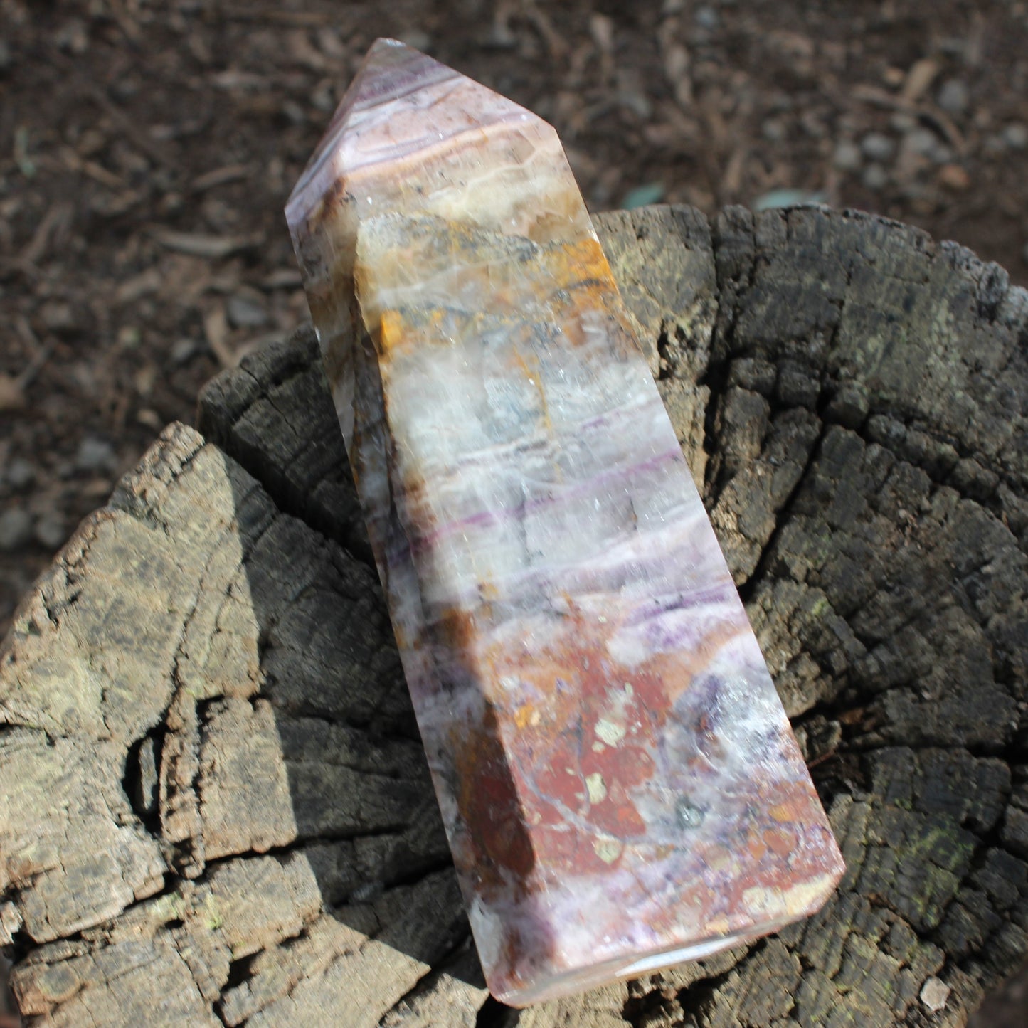 Fluorite obelisk 2450g Rocks and Things