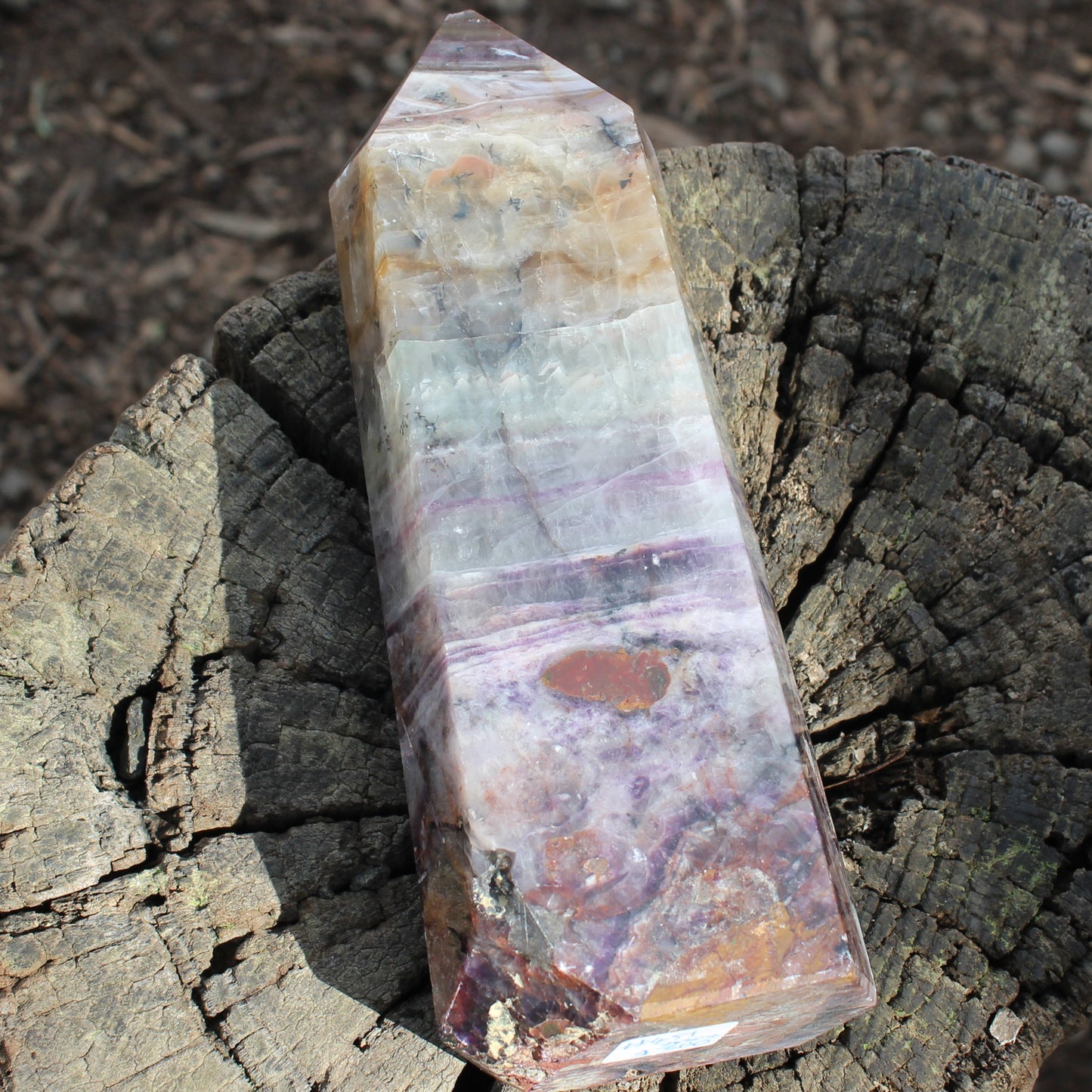 Fluorite obelisk 2450g Rocks and Things