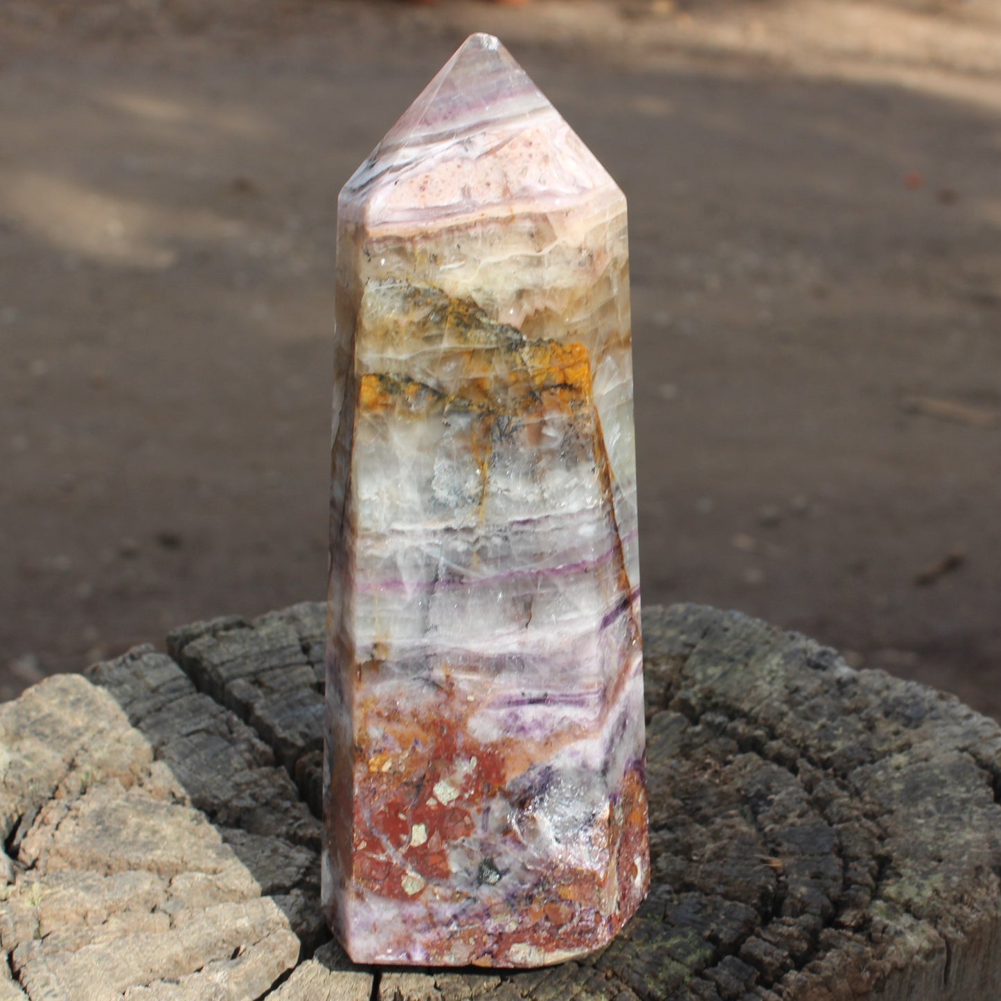 Fluorite obelisk 2450g Rocks and Things