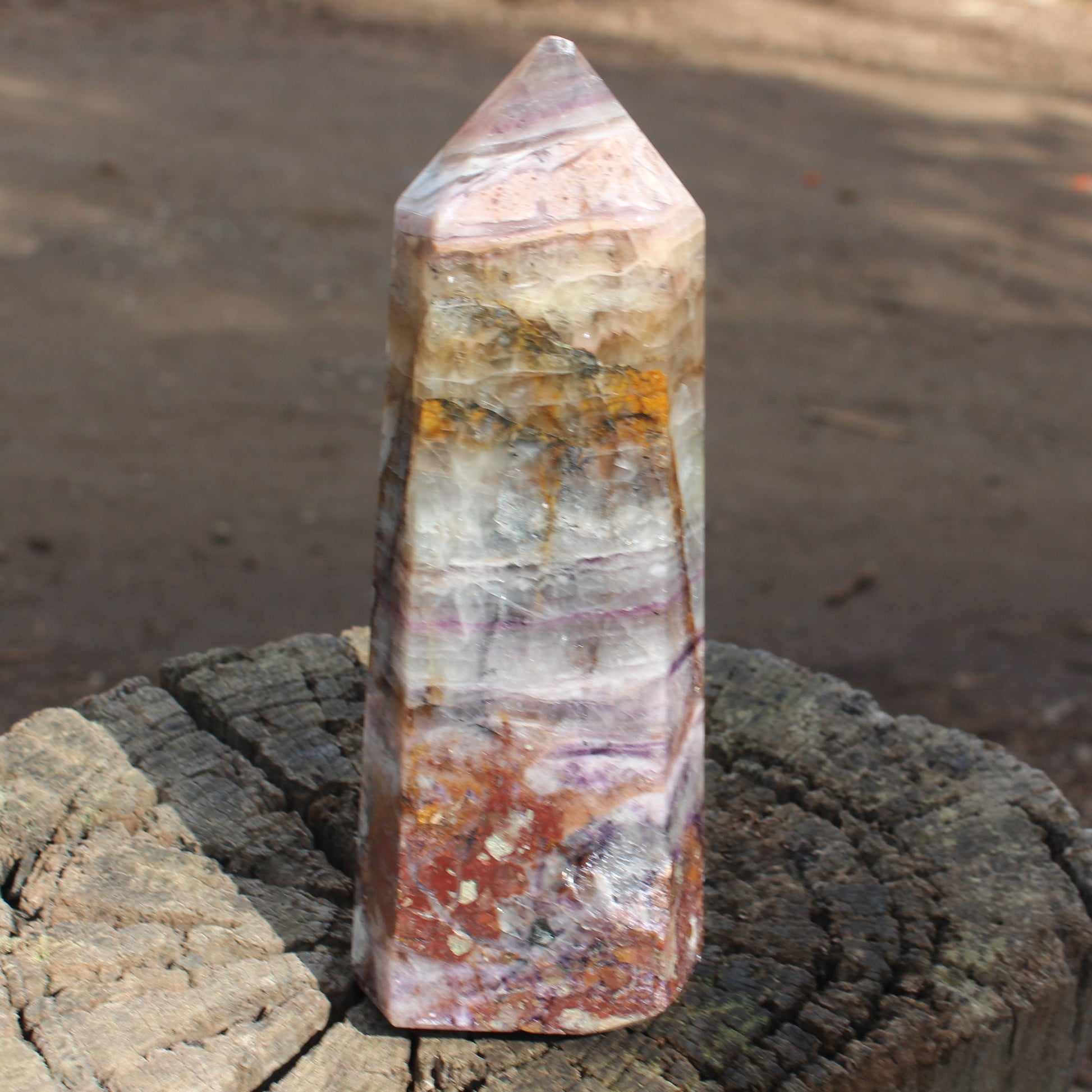 Fluorite obelisk 2450g Rocks and Things