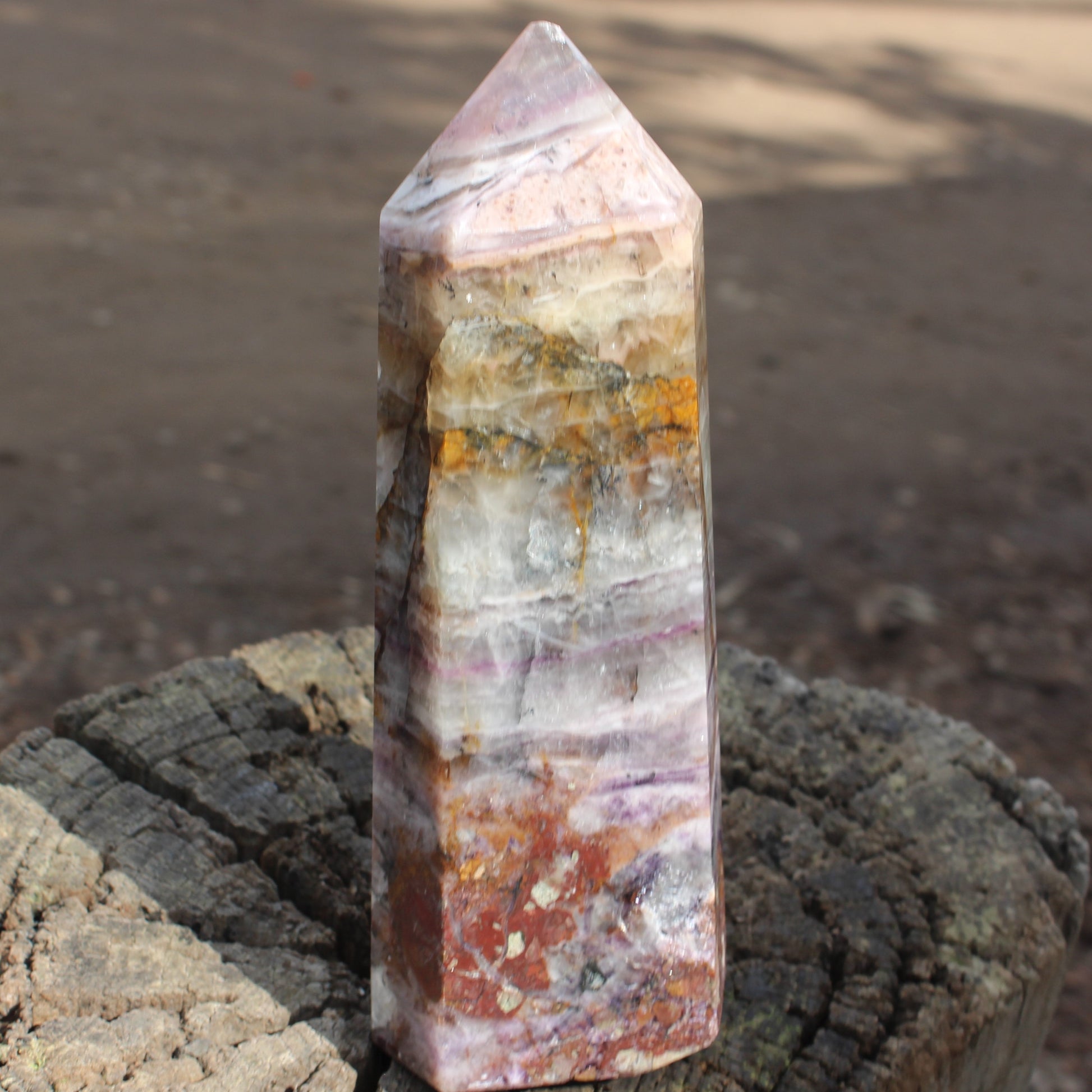 Fluorite obelisk 2450g Rocks and Things