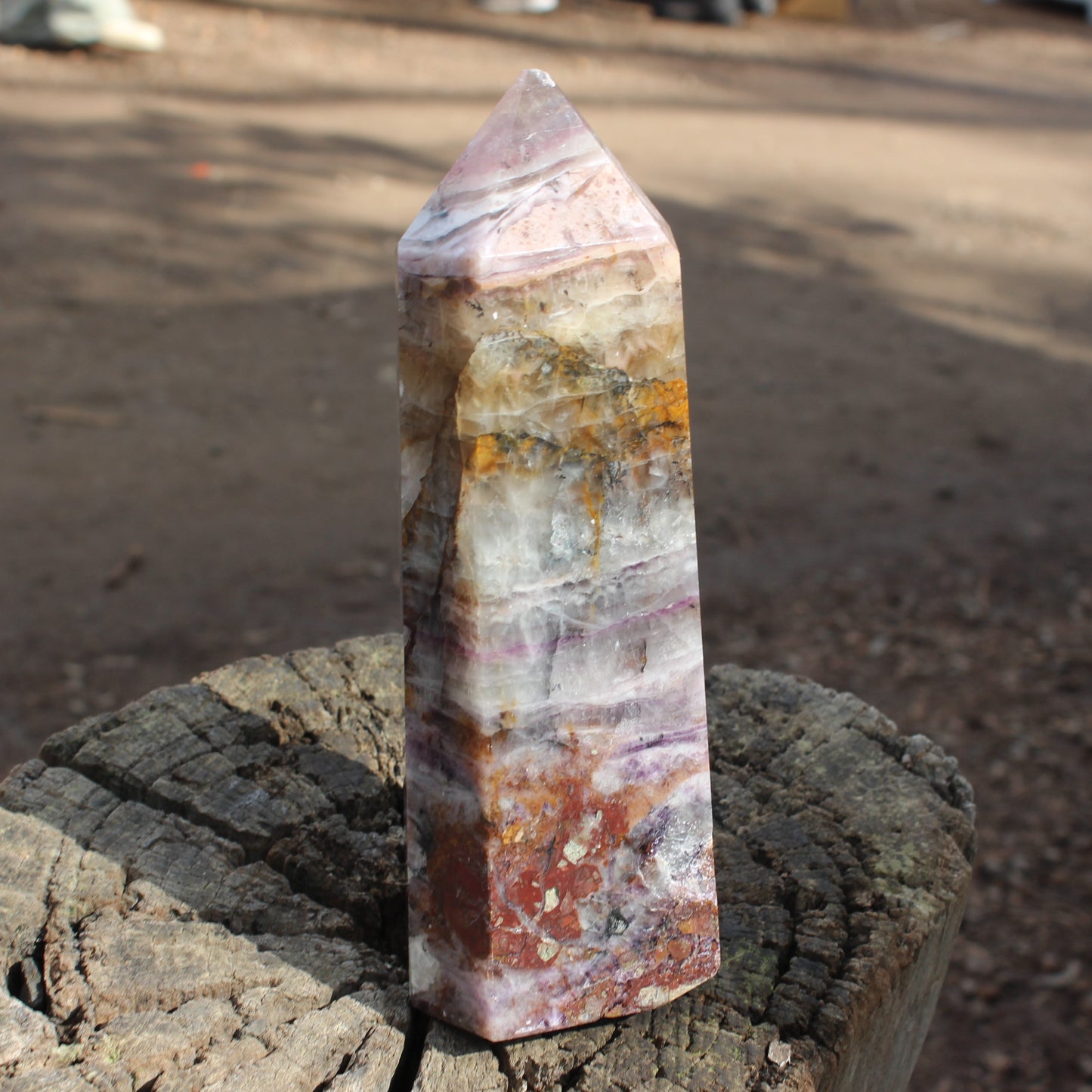 Fluorite obelisk 2450g Rocks and Things