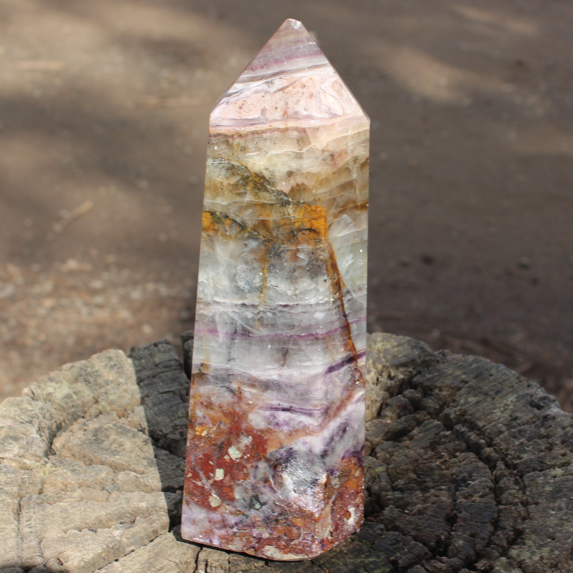 Fluorite obelisk 2450g Rocks and Things