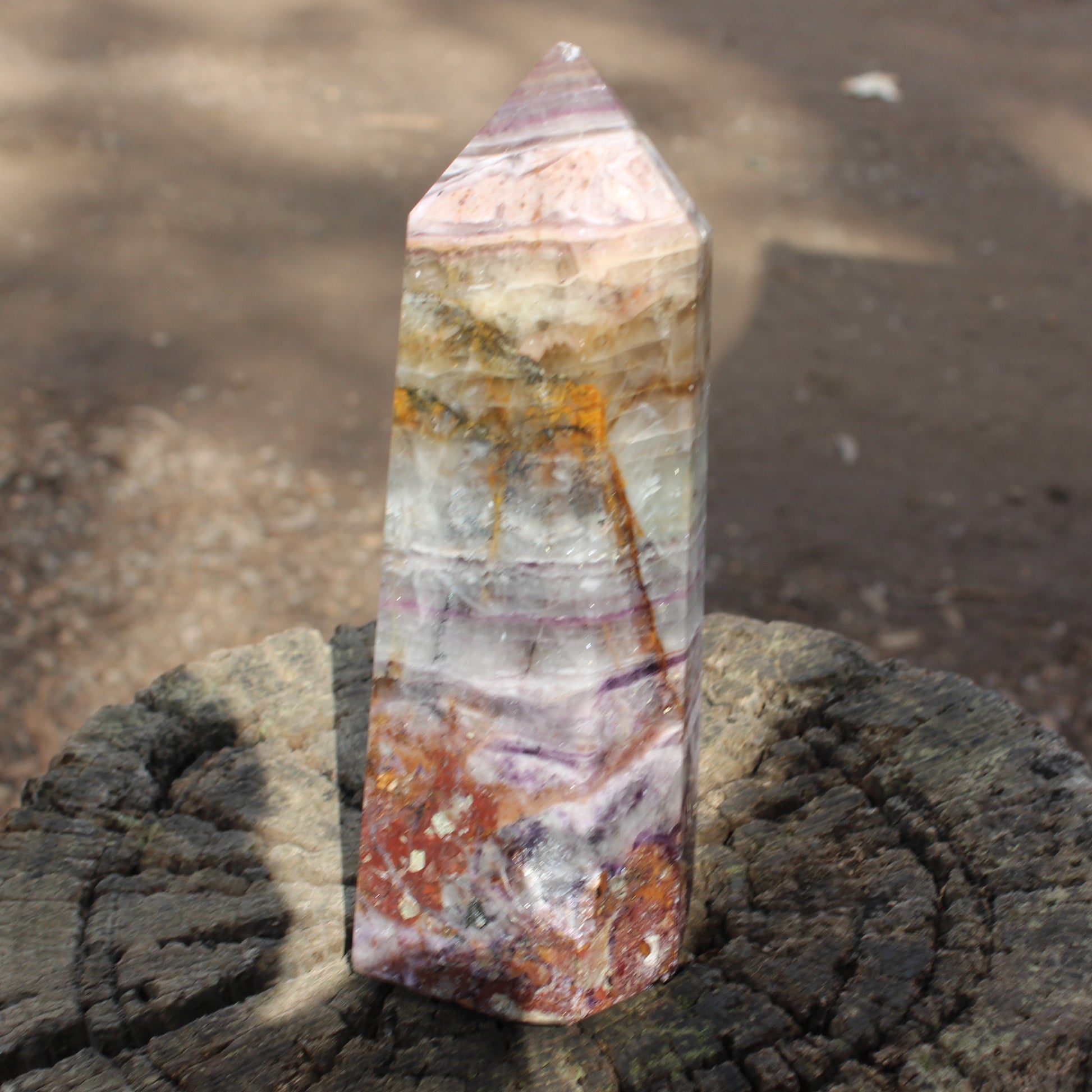 Fluorite obelisk 2450g Rocks and Things