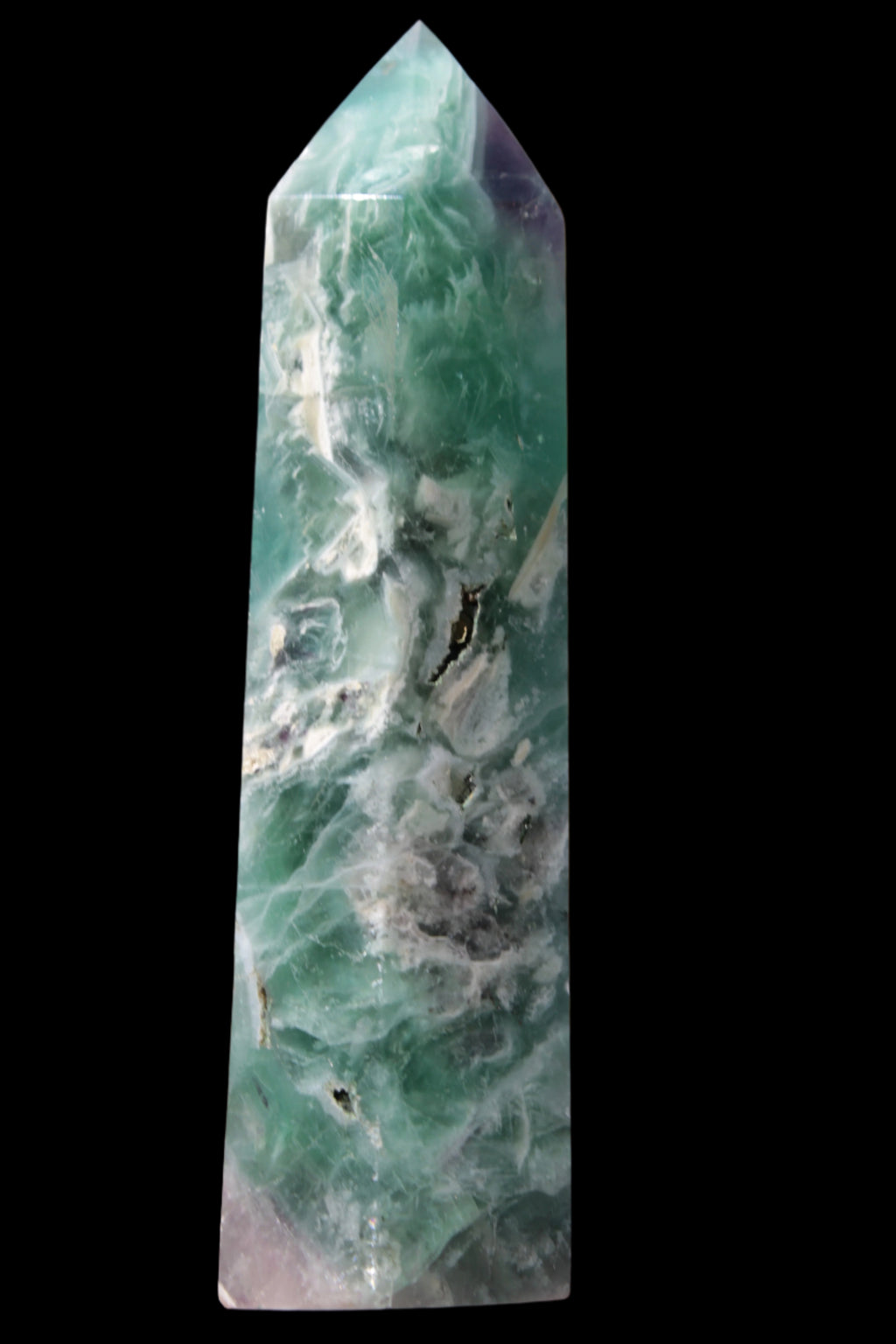 Fluorite obelisk 766g in sunlight - Rocks and Things Store