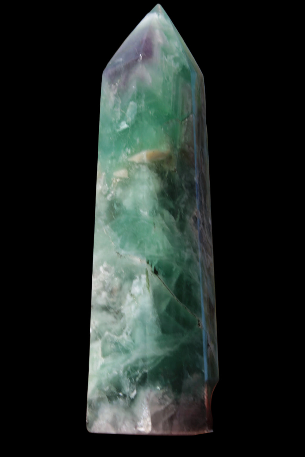 Fluorite obelisk 766g in sunlight - Rocks and Things Store