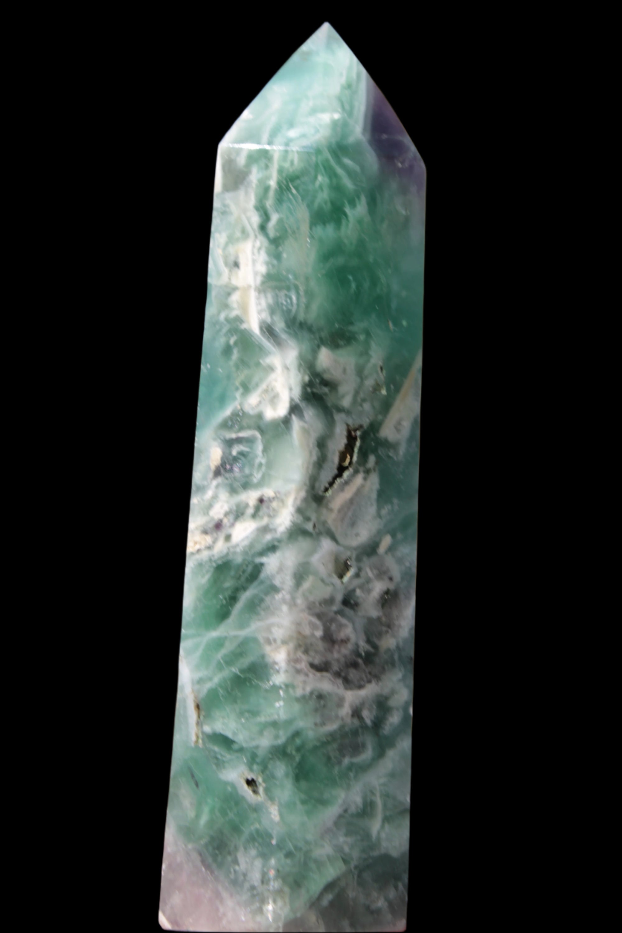 Fluorite obelisk 766g in sunlight - Rocks and Things Store