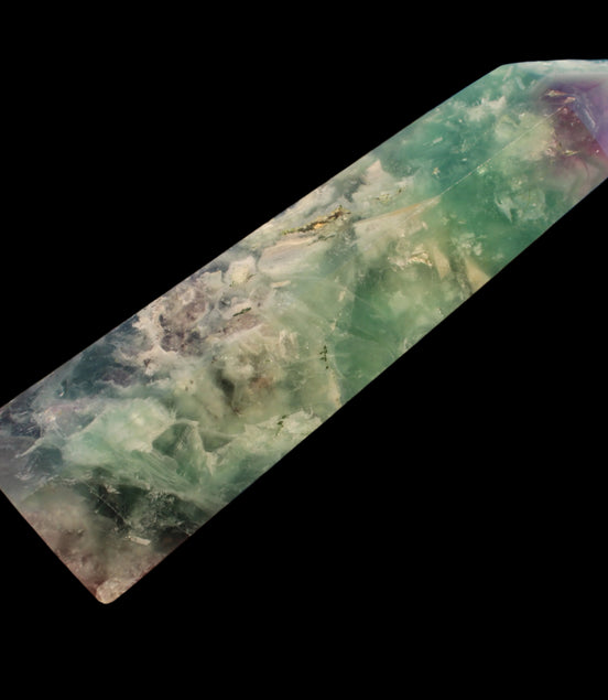 Fluorite obelisk 766g in sunlight - Rocks and Things Store