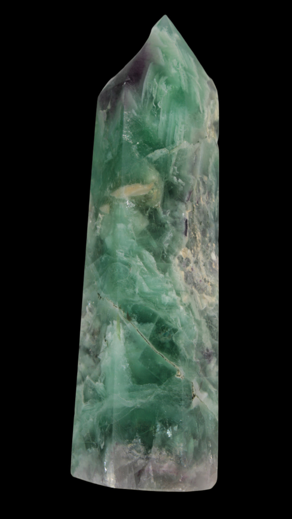 Fluorite obelisk 766g in sunlight - Rocks and Things Store