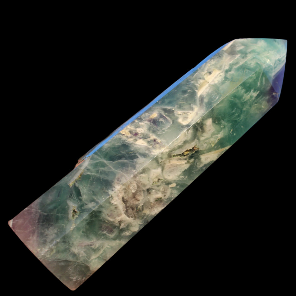 Fluorite obelisk 766g in sunlight - Rocks and Things Store