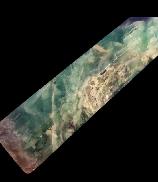 Fluorite obelisk 766g in sunlight - Rocks and Things Store