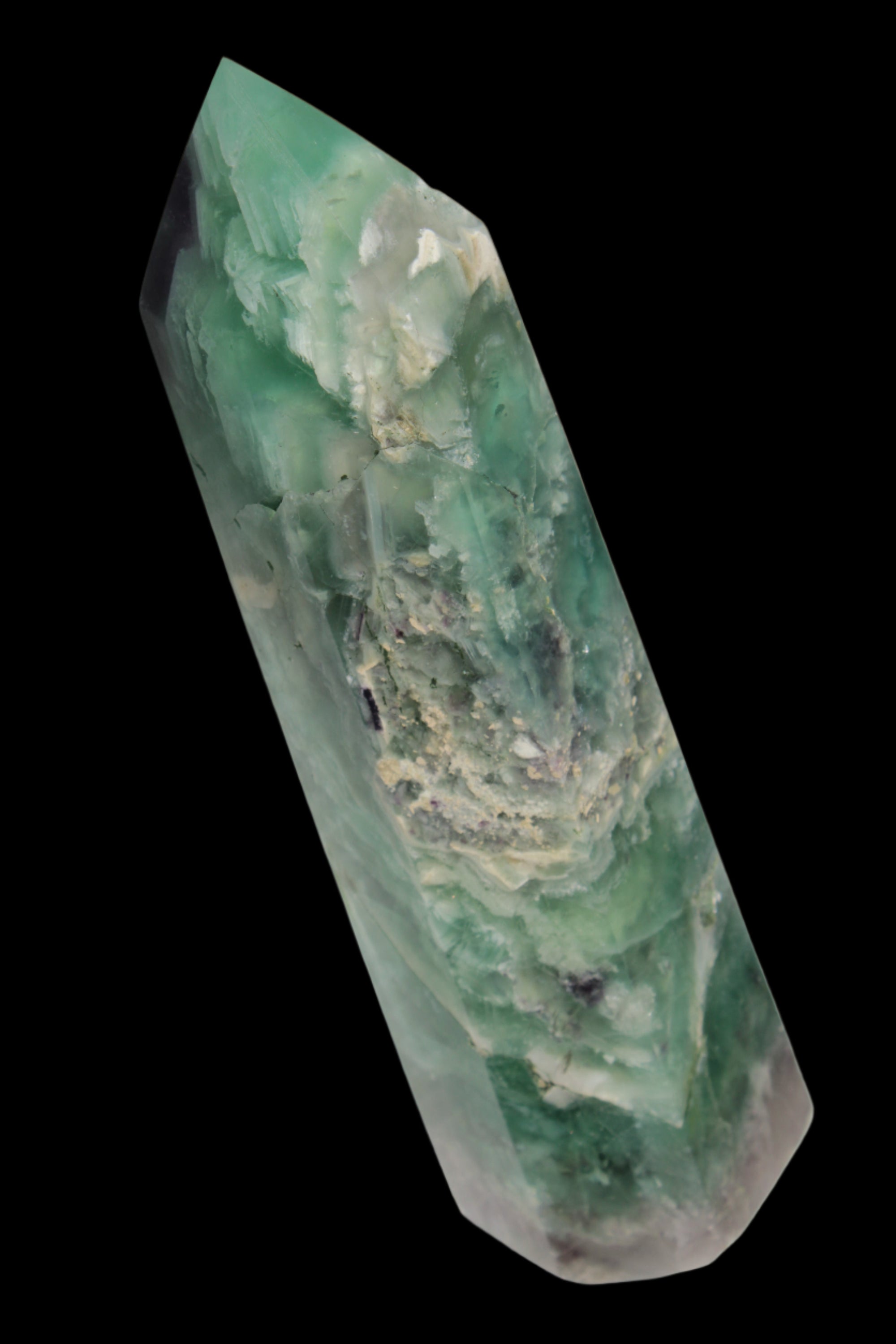 Fluorite obelisk 766g in sunlight - Rocks and Things Store