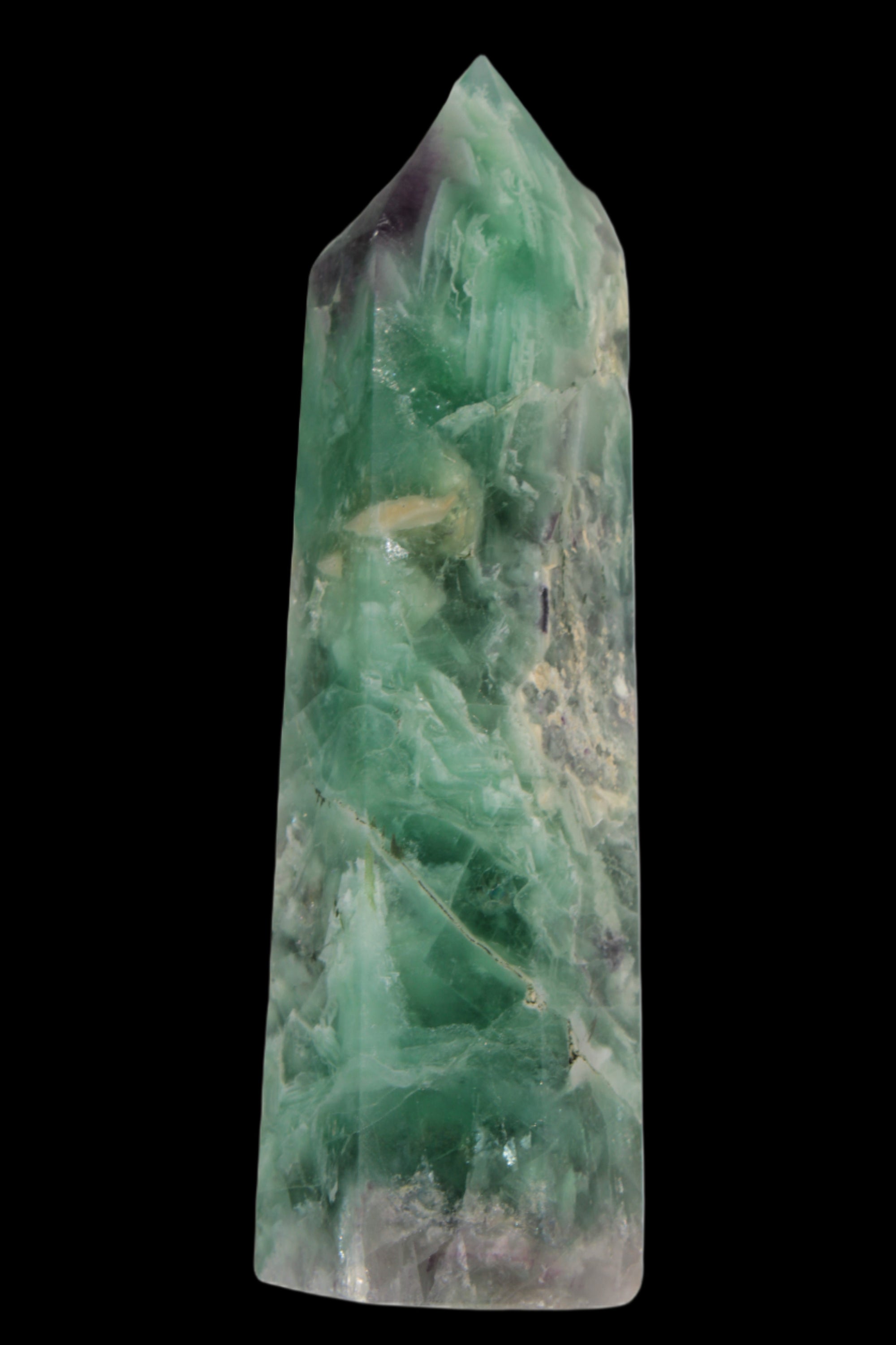 Fluorite obelisk 766g in sunlight - Rocks and Things Store