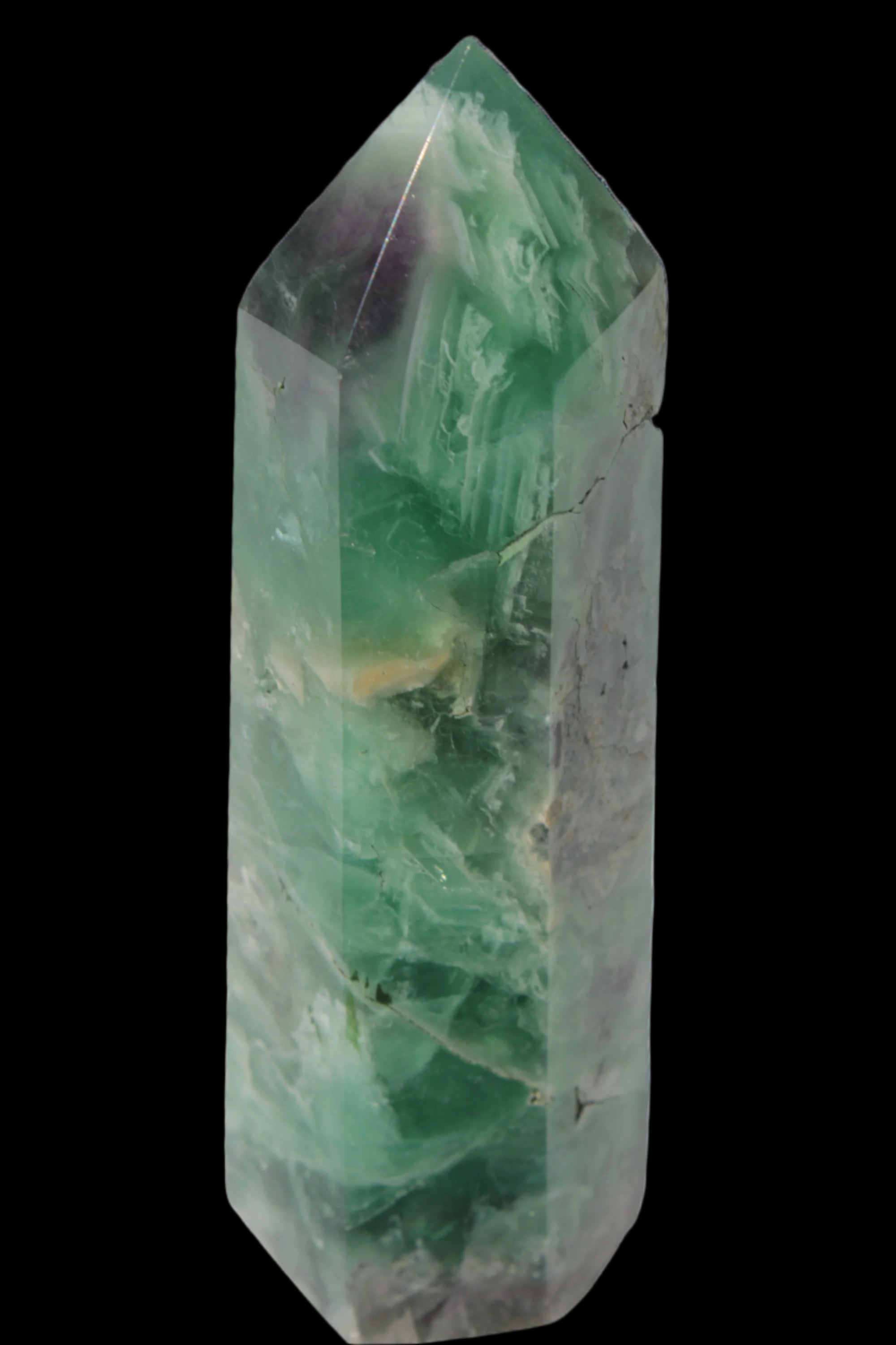 Fluorite obelisk 766g in sunlight - Rocks and Things Store