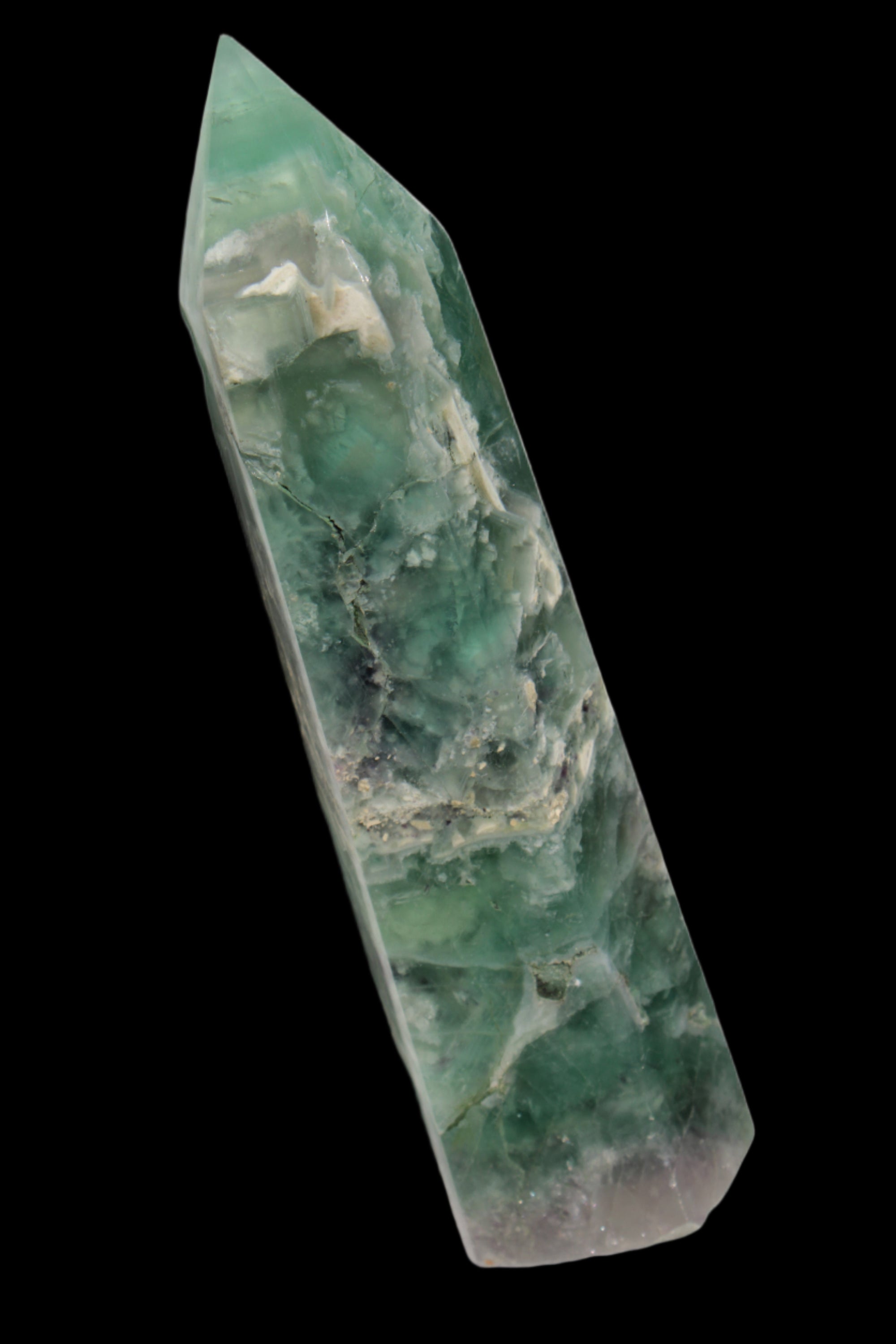 Fluorite obelisk 766g in sunlight - Rocks and Things Store