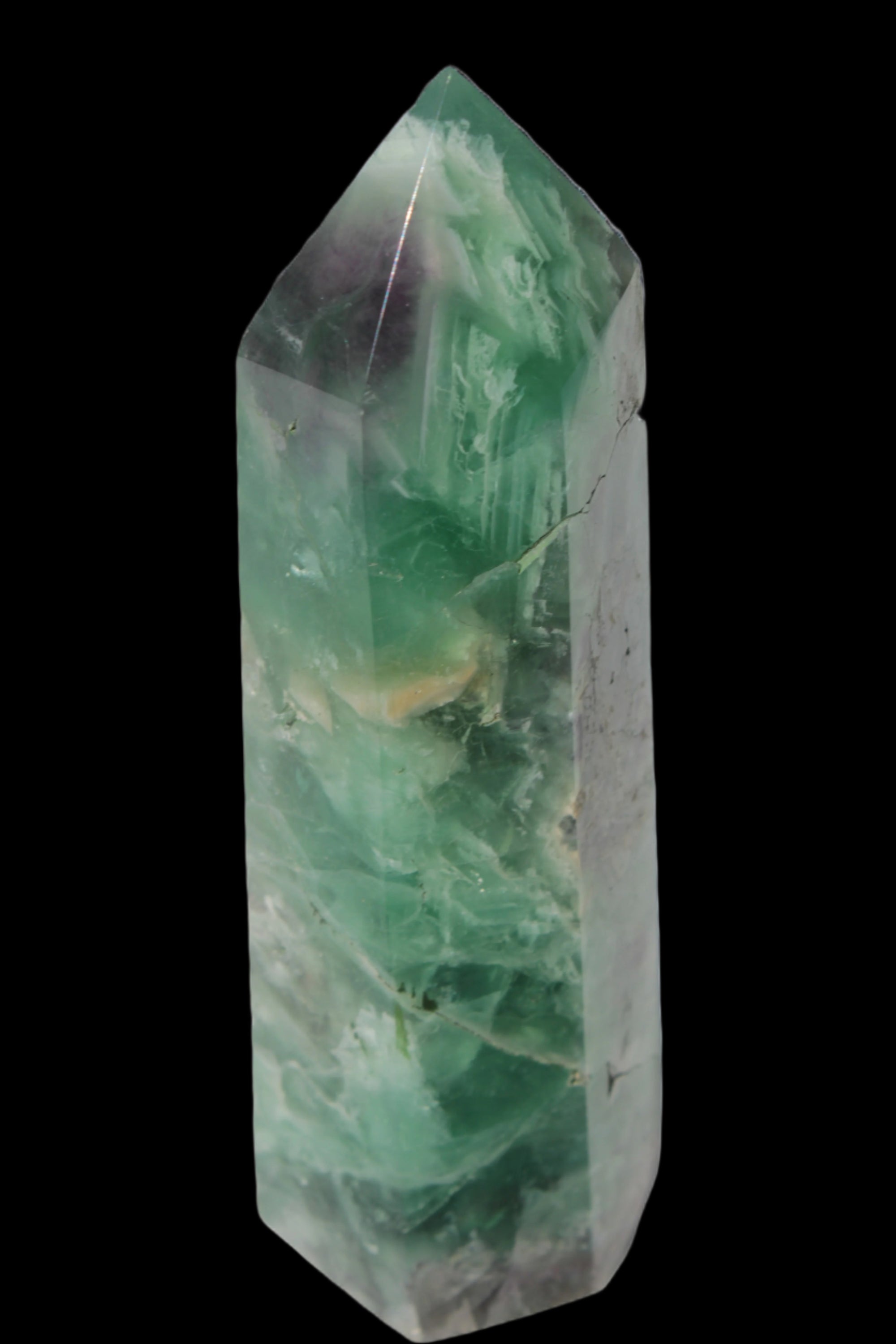 Fluorite obelisk 766g in sunlight - Rocks and Things Store