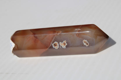 Cherry Blossom Agate wand from Madagascar 43g Rocks and Things