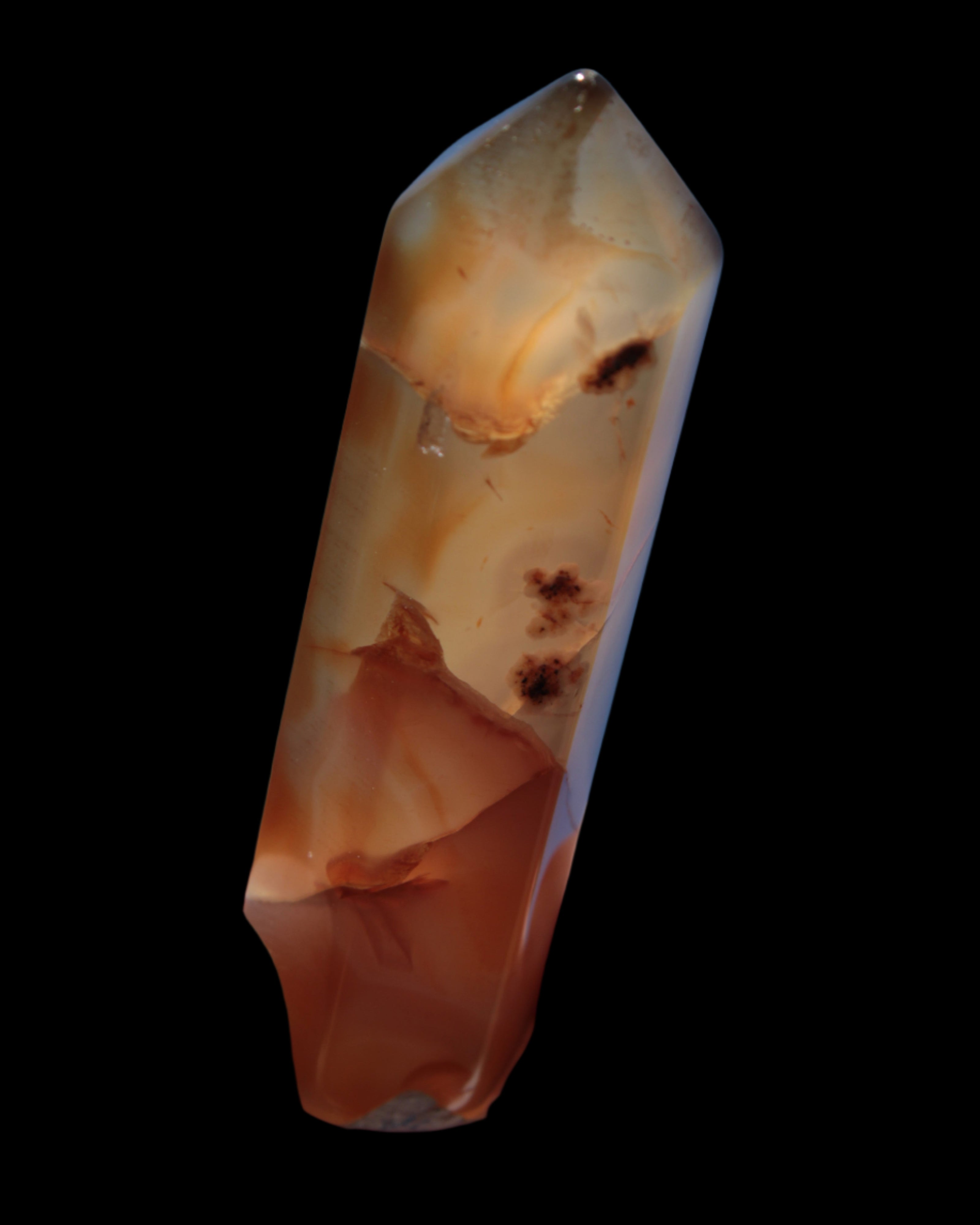 Cherry Blossom Agate wand from Madagascar 43g - Rocks and Things Store