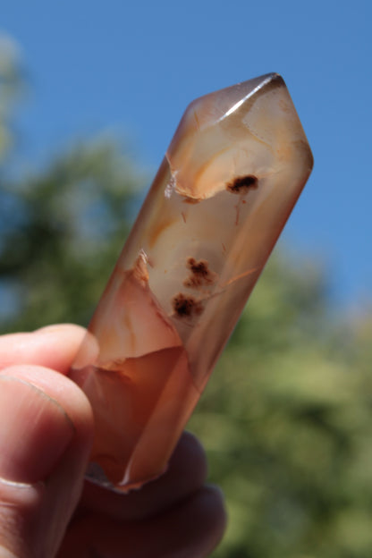 Cherry Blossom Agate wand from Madagascar 43g Rocks and Things