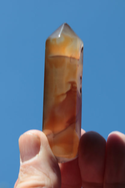 Cherry Blossom Agate wand from Madagascar 43g Rocks and Things