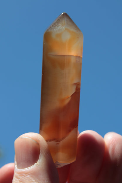 Cherry Blossom Agate wand from Madagascar 43g Rocks and Things