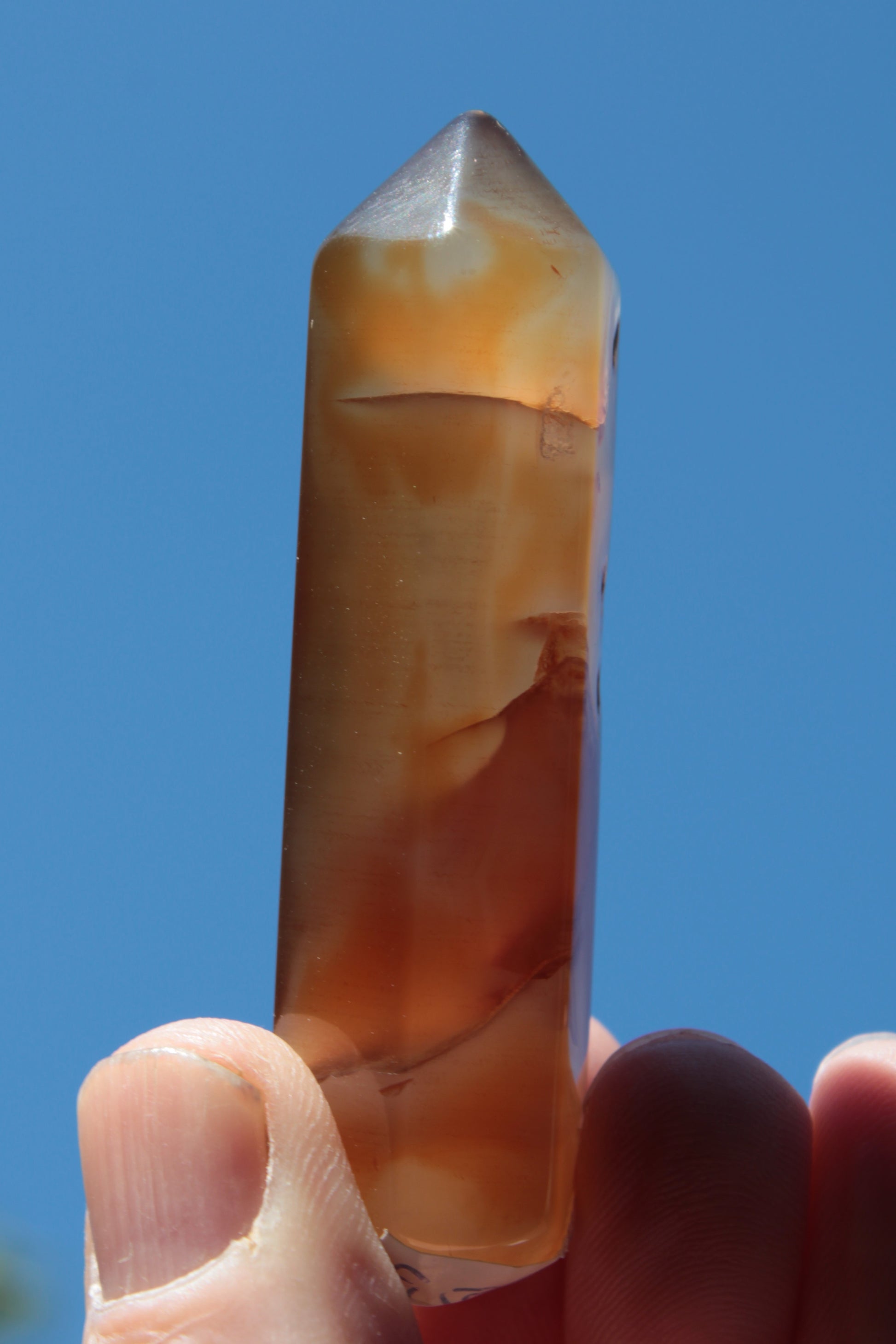 Cherry Blossom Agate wand from Madagascar 43g Rocks and Things