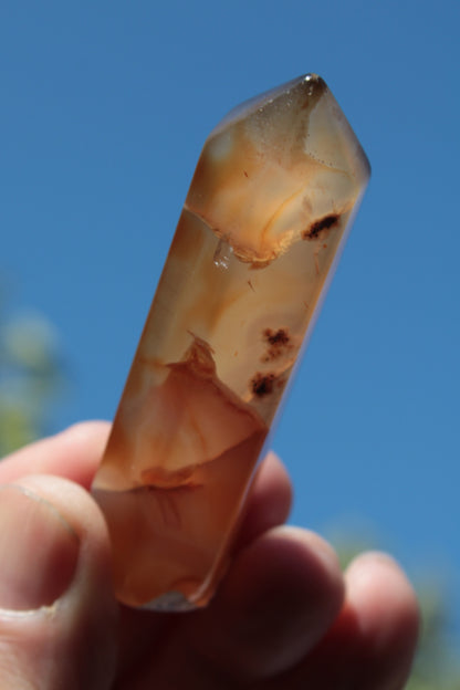 Cherry Blossom Agate wand from Madagascar 43g Rocks and Things