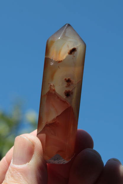 Cherry Blossom Agate wand from Madagascar 43g Rocks and Things