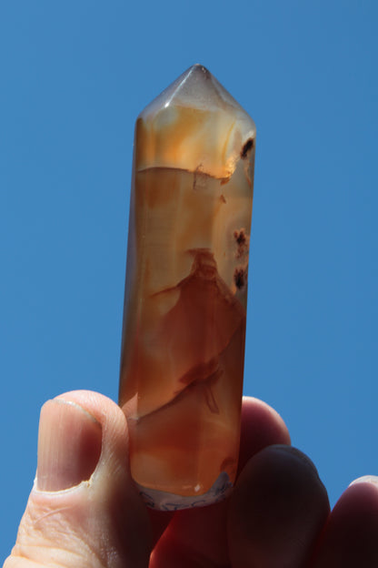 Cherry Blossom Agate wand from Madagascar 43g Rocks and Things