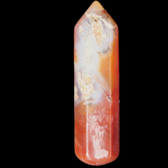 Cherry Blossom Agate wand from Madagascar 43g in sunlight - Rocks and Things Store