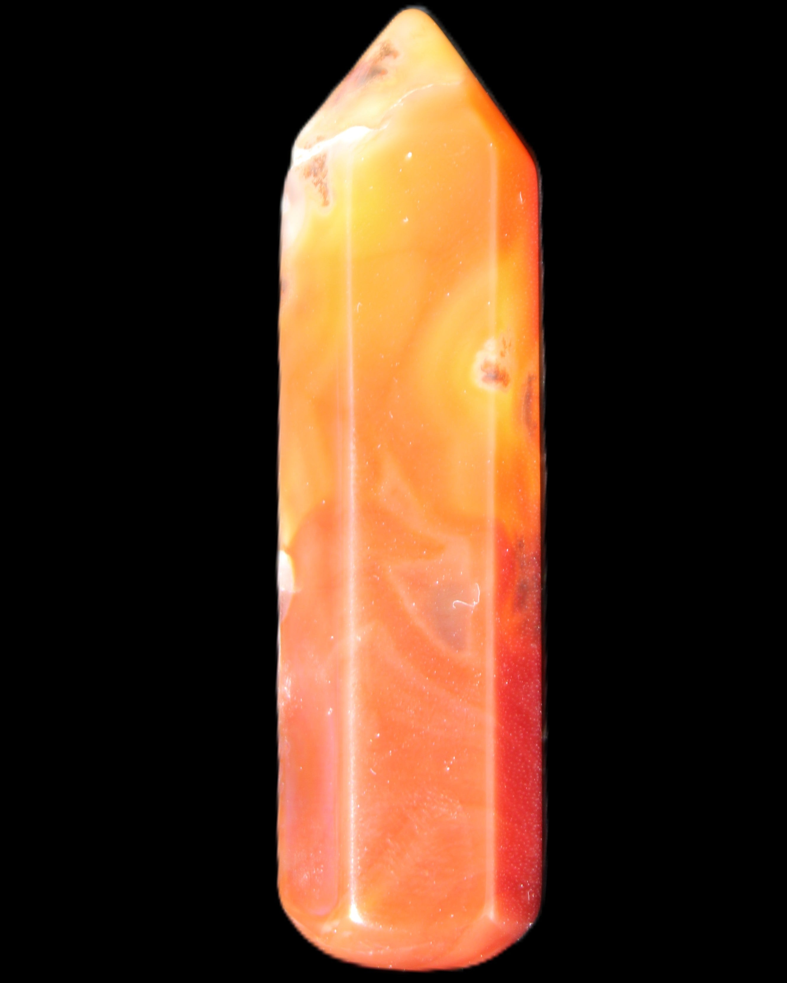 Cherry Blossom Agate wand from Madagascar 43g in sunlight - Rocks and Things Store