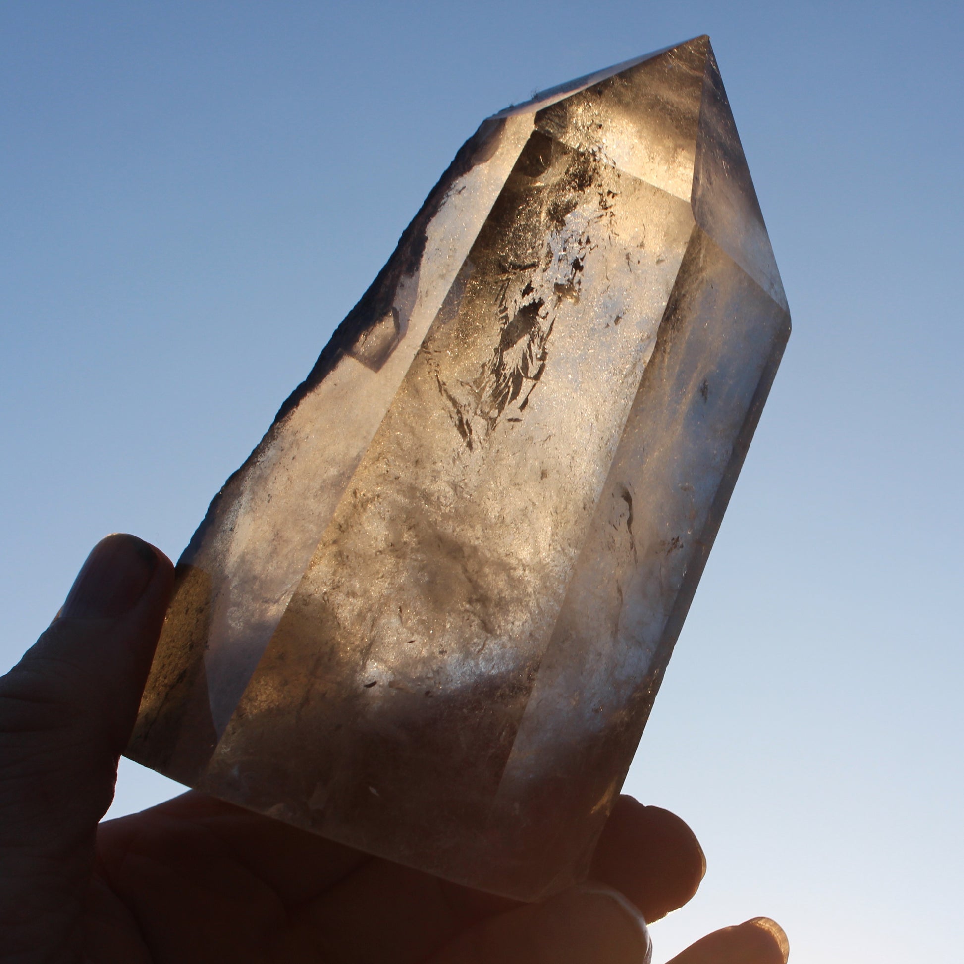 Smoky Quartz obelisk 765g Rocks and Things