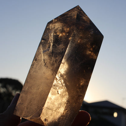 Smoky Quartz obelisk 765g Rocks and Things