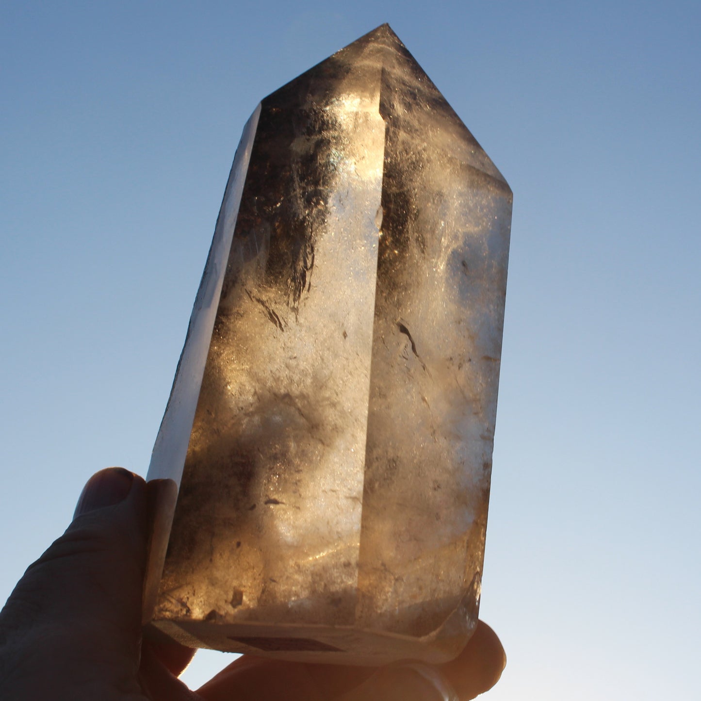 Smoky Quartz obelisk 765g Rocks and Things