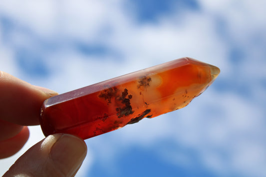 Red Agate Carnelian wand 41g Rocks and Things