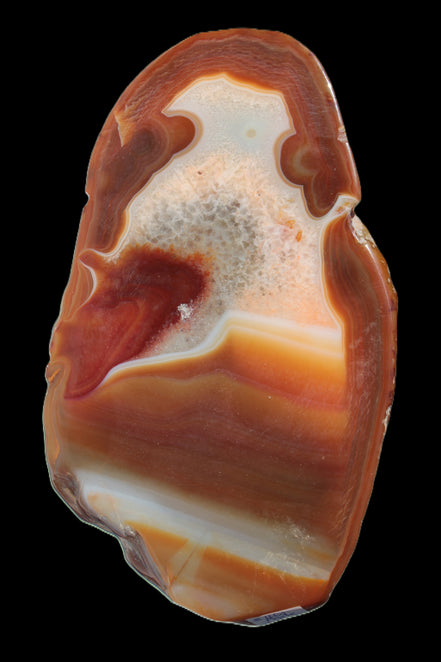 Agate banded lavender slice from Brazil 747g - Rocks and Things Store
