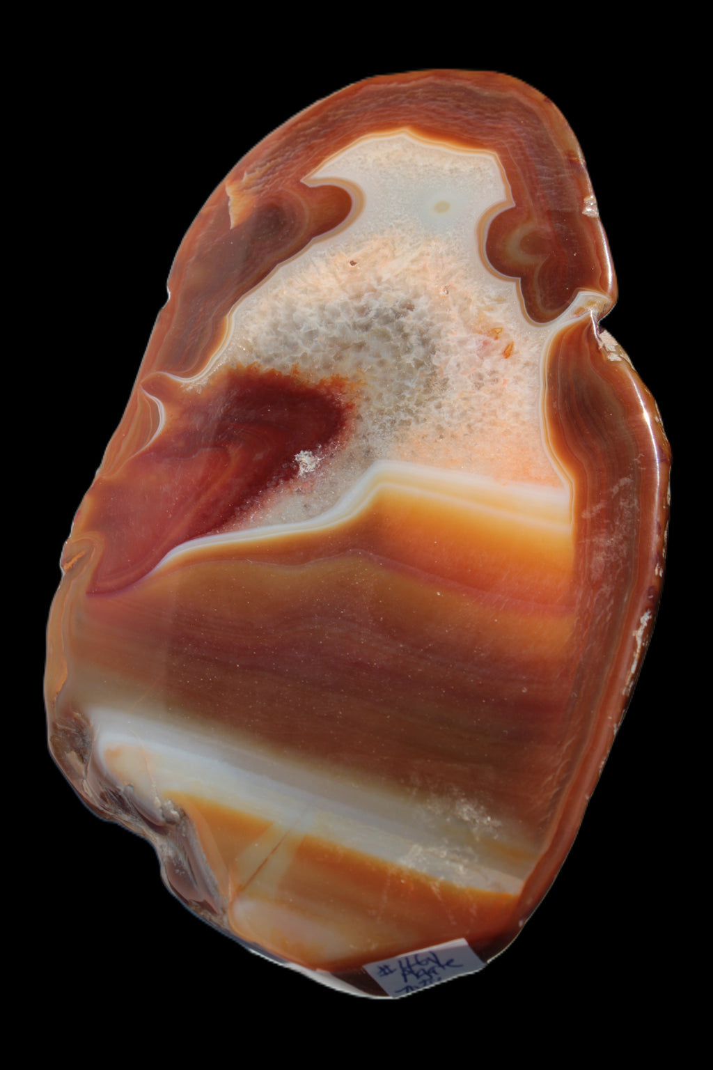 Agate banded lavender slice from Brazil 747g - Rocks and Things Store