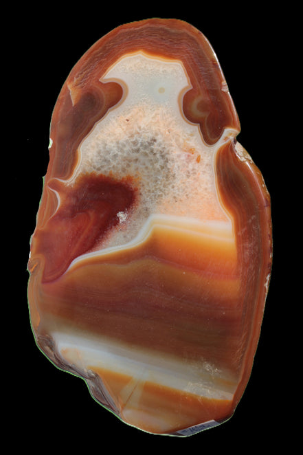 Agate banded lavender slice from Brazil 747g Rocks and Things