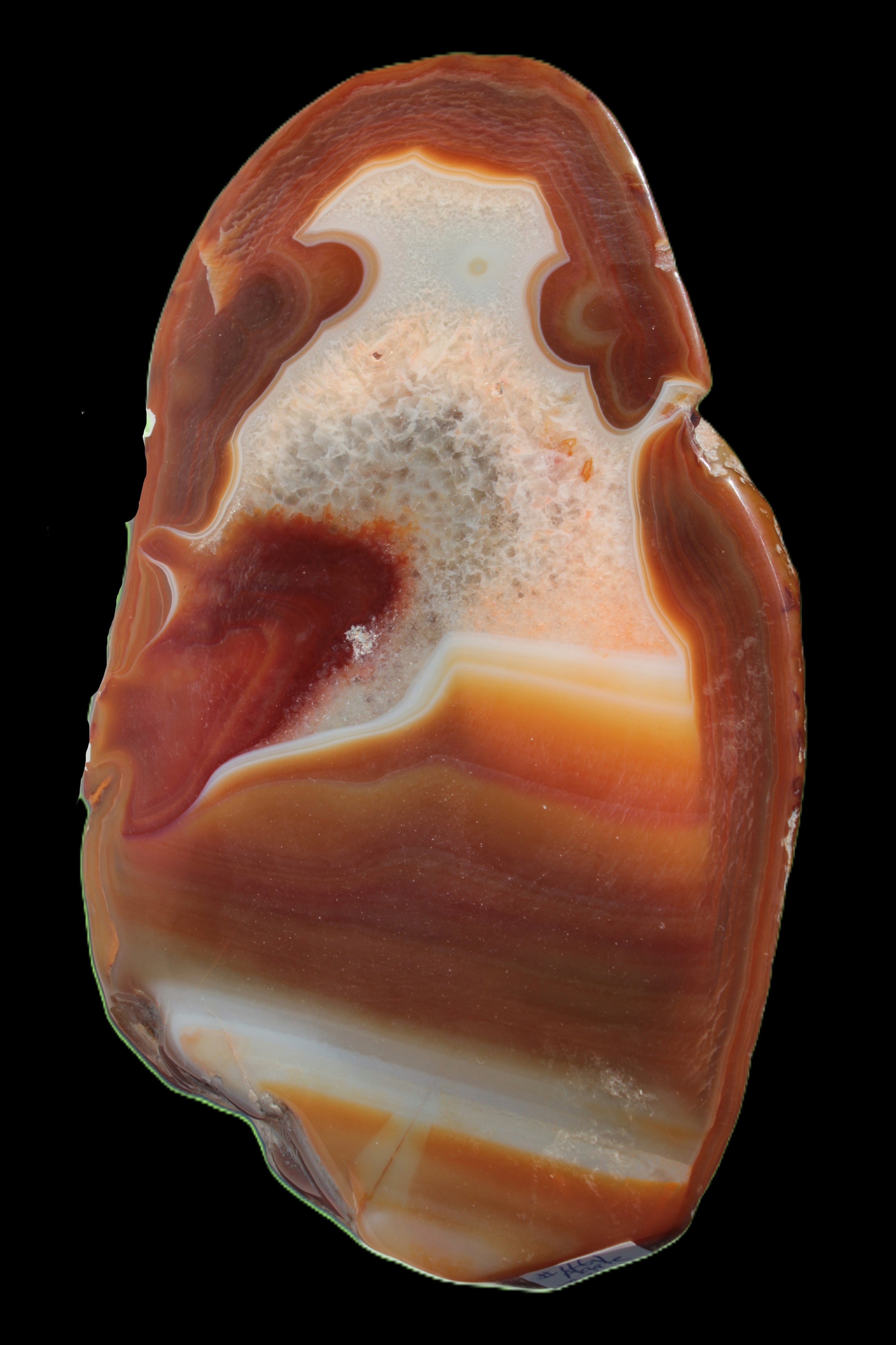 Agate banded lavender slice from Brazil 747g Rocks and Things