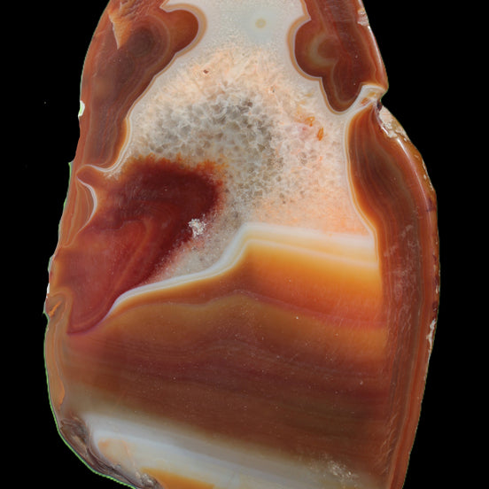 Agate banded lavender slice from Brazil 747g Rocks and Things