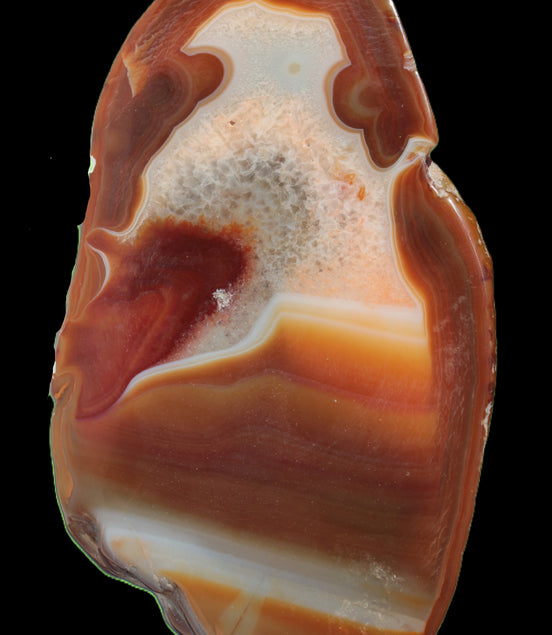 Agate banded lavender slice from Brazil 747g Rocks and Things
