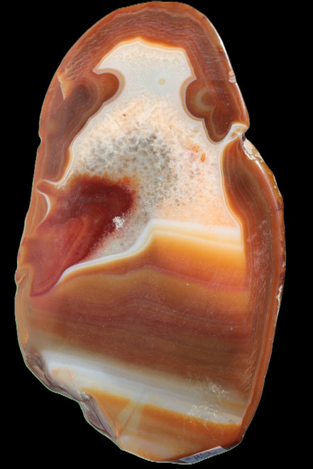 Agate banded lavender slice from Brazil 747g - Rocks and Things Store