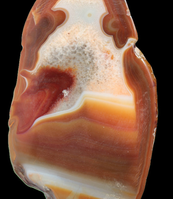 Agate banded lavender slice from Brazil 747g - Rocks and Things Store