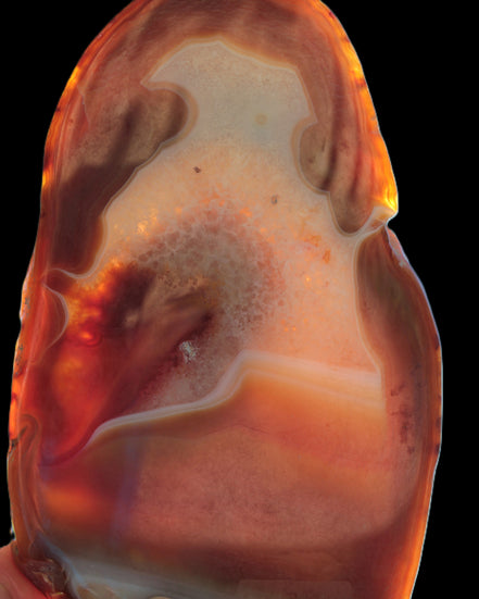 Agate banded lavender slice from Brazil 747g - Rocks and Things Store